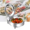Stainless Steel Chafing Dish, Food Warmer Buffet Server with PC Transparent Lid, Electric Chafing Dishes Food Warmers, 6L, Round, Adjustable Temperature view 2