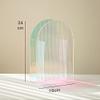 Acrylic Vase, Iridescent Acrylic Ripple Vase, Rainbow Acrylic Vase Minimalist Dcor Artistic Vase (Arched Shape) view 2