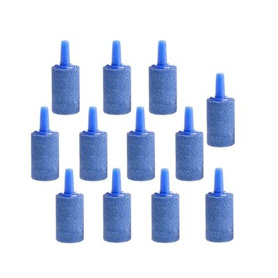 Air Diffuser 12Pcs Air Stones Cylinder, Aquarium Bubble Air Stone Fish Tank Bubble Diffuser Airstones for Aquarium Fish Tank Pump, Blue