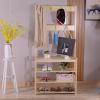 XINGLL Coat Rack Stand Clothes Rack Stand, 3 in 1 Large Storage Furniture, 4 Tier Shelf, Ideal for Hall Bedroom Entryway Office, Clothes Shoe Handbag Hat Storage, 4 Color view 2