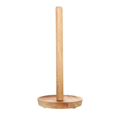 Cabilock Elegant Solid Wood Roll Paper Holder Toilet Paper Stand Tissue Holder Space-Saving Match Decor