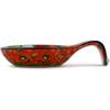 Polmedia Polish Pottery Spoon Rest UNIKAT - Sweet Red Petals Pattern Handmade in Boleslawiec Poland by Ceramika Artystyczna + Certificate of Authenticity view 3