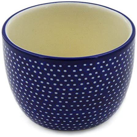 Polmedia Polish Pottery Tumbler UNIKAT - Starry Night Pattern Handmade in Boleslawiec Poland by Ceramika Artystyczna + Certificate of Authenticity