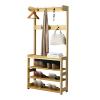 XINGLL Coat Rack Stand Clothes Rack Stand, Portable Furniture, Living Room Entryway Hall Bedroom Office Storage Shoe Hanger, Garment Hat Handbag Hanging, Space Saving view 1