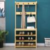 XINGLL Coat Rack Stand Clothes Rack Stand, Portable Furniture, Living Room Entryway Hall Bedroom Office Storage Shoe Hanger, Garment Hat Handbag Hanging, Space Saving view 2