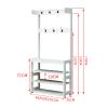 XINGLL Coat Rack Stand Clothes Rack Stand, Portable Furniture, Living Room Entryway Hall Bedroom Office Storage Shoe Hanger, Garment Hat Handbag Hanging, Space Saving view 3