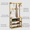 XINGLL Coat Rack Stand Clothes Rack Stand, Portable Furniture, Living Room Entryway Hall Bedroom Office Storage Shoe Hanger, Garment Hat Handbag Hanging, Space Saving view 4