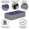 Flash Furniture Kellos 18 inch Air Mattress with ETL Certified Internal Electric Pump and Carrying Case - Twin, Blue view 3