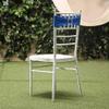 100PCS Stretch Chair Sashes Bows Chair Bands with Buckle for Wedding Hotel Banquet Birthday Party Decorations - Royal Blue view 2