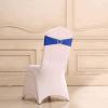 100PCS Stretch Chair Sashes Bows Chair Bands with Buckle for Wedding Hotel Banquet Birthday Party Decorations - Royal Blue view 4