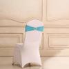 100PCS Stretch Chair Sashes Bows Chair Bands with Buckle for Wedding Hotel Banquet Birthday Party Decorations - Turquoise view 4