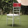 100PCS Stretch Chair Sashes Bows Chair Bands with Buckle for Wedding Hotel Banquet Birthday Party Decorations - Red view 2