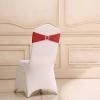100PCS Stretch Chair Sashes Bows Chair Bands with Buckle for Wedding Hotel Banquet Birthday Party Decorations - Red view 4