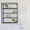 Admired By Nature 4 Tier Floating Shelf, Farmhouse Wall Decor, Rustic Wood Mounted Organizer for Home Decor, 1 Unit view 4