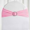 100PCS Stretch Chair Sashes Bows Chair Bands with Buckle for Wedding Hotel Banquet Birthday Party Decorations - Pink view 2