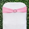 100PCS Stretch Chair Sashes Bows Chair Bands with Buckle for Wedding Hotel Banquet Birthday Party Decorations - Pink view 3