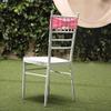 100PCS Stretch Chair Sashes Bows Chair Bands with Buckle for Wedding Hotel Banquet Birthday Party Decorations - Pink view 4