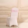 100PCS Stretch Chair Sashes Bows Chair Bands with Buckle for Wedding Hotel Banquet Birthday Party Decorations - Rose Gold/Blush view 4