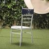 100PCS Stretch Chair Sashes Bows Chair Bands with Buckle for Wedding Hotel Banquet Birthday Party Decorations - Navy view 2