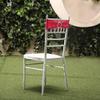 100PCS Stretch Chair Sashes Bows Chair Bands with Buckle for Wedding Hotel Banquet Birthday Party Decorations - Fushia view 2