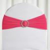 100PCS Stretch Chair Sashes Bows Chair Bands with Buckle for Wedding Hotel Banquet Birthday Party Decorations - Fushia view 3