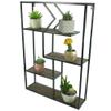 Admired By Nature 4 Tier Rustic Farmhouse Floating Wall Shelves, Wall Mounted Organizer Storage Shelf for Home Decor, 1 Unit view 1