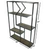 Admired By Nature 4 Tier Rustic Farmhouse Floating Wall Shelves, Wall Mounted Organizer Storage Shelf for Home Decor, 1 Unit view 3