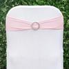 50PCS Stretch Chair Sashes Bows Chair Bands with Buckle for Wedding Hotel Banquet Birthday Party Decorations - Rose Gold/Blush view 3