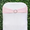 25PCS Stretch Chair Sashes Bows Chair Bands with Buckle for Wedding Hotel Banquet Birthday Party Decorations - Rose Gold/Blush view 3