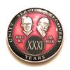 31 Year AA Medallion- Red Bill & Bob, Sobriety Chip, Token, Coin view 1