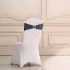 50PCS Stretch Chair Sashes Bows Chair Bands with Buckle for Wedding Hotel Banquet Birthday Party Decorations - Charcoal Grey view 3
