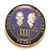 31 Year AA Medallion- Blue Bill & Bob, Sobriety Chip, Token, Coin view 1