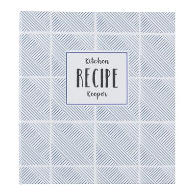 C.R Gibson QP12-24018 3-Ring Recipe Binder with Recipe Cards, 9'' W x 9.4'' H, True Blue