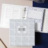 C.R Gibson QP12-24018 3-Ring Recipe Binder with Recipe Cards, 9'' W x 9.4'' H, True Blue view 2