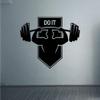 Do It - Work Out Motivation Quote Inspiration Work Out Equipment Cute Silhouette Quotes Vinyl Wall Art Wall Sticker Wall Decal Home Gym Exercise Area Wall Dcoration Design Wall Dcor Size(24x40 inch) view 2