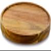 12" Acacia Wood Lazy Susan Organizer Kitchen Turntable for Cabinet Pantry Table Organization view 1