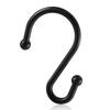 Metal Shower Curtain Hooks, Rust Proof Shower Curtain Rings, Black Shower Curtain Hooks for Bathroom, S Shaped Decorative Shower Hooks Hangers for Shower Curtain Rod,Set of 12 view 2