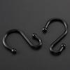 Metal Shower Curtain Hooks, Rust Proof Shower Curtain Rings, Black Shower Curtain Hooks for Bathroom, S Shaped Decorative Shower Hooks Hangers for Shower Curtain Rod,Set of 12 view 4