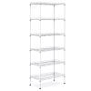 ALPHINO 6-Shelf Shelving Storage Unit,Heavy Duty Metal Organizer Wire Rack with Leveling Feet, Stainless Side Hooks for Bathroom Kitchen Garage 750Lbs Capacity (Silver) view 1