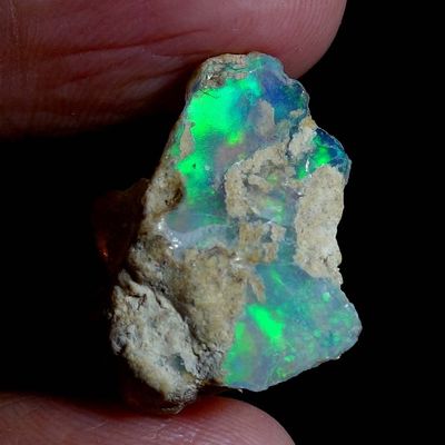 Dazzlegems 12.35 Cts AAA 100% Natural Rainbow Welo Fire Ethiopian Opal Rough Loose Gemstones