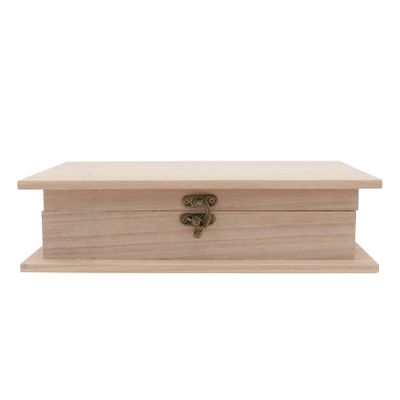 Cabilock Elegant Wooden File Organizer Sturdy Paper Storage Box Desktop Storage