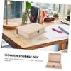 Cabilock Elegant Wooden File Organizer Sturdy Paper Storage Box Desktop Storage view 2