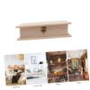 Cabilock Elegant Wooden File Organizer Sturdy Paper Storage Box Desktop Storage view 3