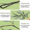 Birchlitland Lighted Olive Garland Battery Operated with Timer 6FT 96 LED Fairy Lights, Faux Vine with Lights for Mantel Fireplace Wall Patio Wedding and Holiday Decor view 2