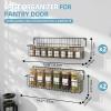 AURIKAR Spice Rack Wall Mount, Spice Organizer for Cabinet & Pantry Door, Set of 4 Hanging Spice Rack Saving Space for Kitchen, Black view 2