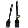 Anaeat 2 Pack Silicone Basting Pastry Brushes - Heat Resistant Brush with Soft Bristles, Hygienic One-Pieces Design, Marinade Brush Great in Baking for Spreading Oil Butter Sauce BBQ Grill (Black) view 1