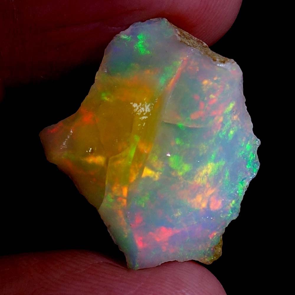 Dazzlegems 13.85 Cts AAA 100% Natural Rainbow Welo Fire Ethiopian Opal Rough Loose Gemstones-21
