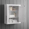 Crosley Furniture Savannah Wall Mounted Bathroom Storage Medicine Cabinet with Shelves, White view 2