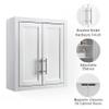 Crosley Furniture Savannah Wall Mounted Bathroom Storage Medicine Cabinet with Shelves, White view 4