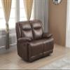 Betsy Furniture Bonded Leather Reclining Sofa Couch Set Living Room Set 8006 (Brown, Loveseat) view 3